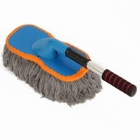 阿布熊 汽車清洗刷 超纖維伸縮式 可旋轉 蠟拖 玻璃清洗 汽車拖把 蠟刷 撣灰 車撣